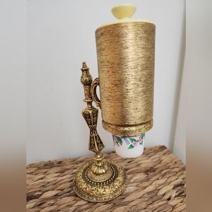 Elegant Vintage Dixie Bathroom Restroom Gold Tone Cup Holder